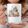 Shih Tzu Dog Garden Collections Books And Strawberries Graphic Print Coffee Mug Unique Gifts