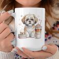 Shih Tzu Treats Books And Coffee Shih-Tzu For Dog Moms Premium Tri-Blend Graphic Print Coffee Mug Unique Gifts