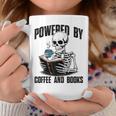 Skeleton Reading Book With Coffee Graphic Print Coffee Mug Unique Gifts