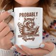 Smut Book Reader Racoon Probably Reading Something Unholy Graphic Print Coffee Mug Unique Gifts