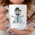 Snowman Book Stack Librarian Book Lover Christmas Graphic Print Coffee Mug Unique Gifts
