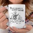 Teach Children To Worship Satan Satanic Demon Devil Book Graphic Print Coffee Mug Unique Gifts