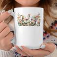 Teacher Gnome Motif Floral Stack Of Books Decor Cute Reading Graphic Print Coffee Mug Unique Gifts