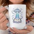 UFO Abducting Book Take Me To Your Readers Sci-Fi Graphic Print Coffee Mug Unique Gifts