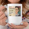 Never Underestimate The Power Of A Girl With A Book Feminist Graphic Print Coffee Mug Unique Gifts
