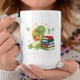 Unearth a Story Triceratops Dinosaur Reading Books Cute Dino Premium Tri-Blend Graphic Print Coffee Mug Unique Gifts