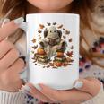 Vintage Ghost Book Reading Pumpkin Gothic Halloween Teachers Graphic Print Coffee Mug Unique Gifts