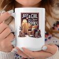Vintage Just A Girl Who Loves Books Retro Bookworm Reader Graphic Print Coffee Mug Unique Gifts