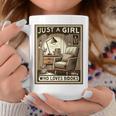 Vintage Just A Girl Who Loves Books Women Book Worm Reading Performance Graphic Print Coffee Mug Unique Gifts