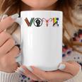 Vote Books Fist Ovaries LGBTQ Graphic Print Coffee Mug Unique Gifts