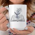 Whale Watching Dive Into Reading Open Book Watercolor Kids Graphic Print Coffee Mug Unique Gifts