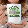 Wild About Reading Books Rhino Pig And Crocodile Graphic Print Coffee Mug Unique Gifts