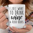 Women's Drink Wine And Read Books Bookish Book Lover Graphic Print Coffee Mug Unique Gifts
