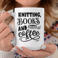 Women's Knitting Books And Coffee Knitter Reader Coffee Lover Graphic Print Coffee Mug Unique Gifts