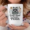 Women's Well Read Trash Panda Book Lover Raccoon Graphic Print Coffee Mug Unique Gifts