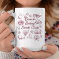 Women's Reading Book Lover Bookish Summer Beach Babes Book Club Graphic Print Coffee Mug Unique Gifts