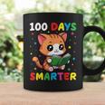 100 Days Smarter Happy Cute Cat Reading A Book Graphic Print Coffee Mug Gifts ideas