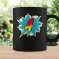 4-4th Birthday Superhero Four Years Old Comic Book Graphic Print Coffee Mug Gifts ideas 4-4th Birthday Superhero Four Years Old Comic Book Graphic Print Coffee Mug Gifts ideas