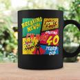 40 Years Old Birthday Comic Style Book Lover Party Graphic Print Coffee Mug Gifts ideas