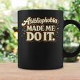 Abibliophobia Book Lover Humor Reading Novelty Graphic Print Coffee Mug Gifts ideas