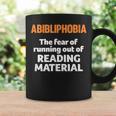 Abibliophobia Reading Bookworm Teacher Librarian Book Reader Graphic Print Coffee Mug Gifts ideas