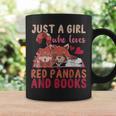 Animal Just A Girl Who Loves Red Pandas And Books Reading Graphic Print Coffee Mug Gifts ideas