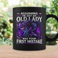 Assuming I'm Just An Old Lady Fantasy Book Reader Mom Dragon Graphic Print Coffee Mug Gifts ideas