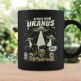 Attack From Uranus Retro Space Alien UFO Comic Book Graphic Print Coffee Mug Gifts ideas