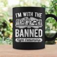 Banned Books Fight Censorship I'm With The Banned Book Pun Graphic Print Coffee Mug Gifts ideas