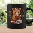 Bear Reading Book Graphic Bear With Book Floral Graphic Print Coffee Mug Gifts ideas