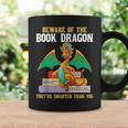 Beware Of The Book Dragon Mythical Creatures Graphic Print Coffee Mug Gifts ideas