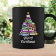 Book Christmas Tree Xmas Lights Librarian Merry Christmas Graphic Print Coffee Mug Gifts ideas