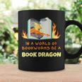 Book Dragon Librarian Book Lovers Graphic Print Coffee Mug Gifts ideas