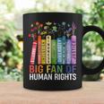Book Flower Big Fan Of Human Rights Protest Feminist Quote Graphic Print Coffee Mug Gifts ideas