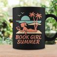 Book Girl Summer Book Reading Retro Sunset Graphic Print Coffee Mug Gifts ideas
