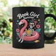 Book Girl Summer Skeleton Reading Books Lovers Beach Graphic Print Coffee Mug Gifts ideas