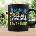 Book Librarian Reading Is The Greatest Adventure Book Lover Graphic Print Coffee Mug Gifts ideas