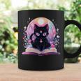 Book Lover Crystal Witchy Cute Cat Kawaii Pastel Goth Graphic Print Coffee Mug Gifts ideas