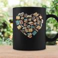 Book Lover Heart Shape Valentines Day Librarian Squad Gift Graphic Print Coffee Mug Gifts ideas