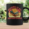 Book Lovers Reading Is My Superpower Avid Readers Bookworms Graphic Print Coffee Mug Gifts ideas