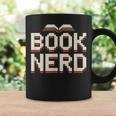 Book Nerd Retro Pixel Reading Librarian Aesthetic Graphic Print Coffee Mug Gifts ideas