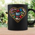 Book Reading Bookworm Reader Literature Heart Graphic Print Coffee Mug Gifts ideas