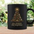 All Booked For Christmas Book Tree Book Lover Teacher Graphic Print Coffee Mug Gifts ideas