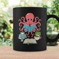 Bookish Octopus Reading Books And Coffee Literary Lover Art Graphic Print Coffee Mug Gifts ideas