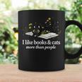 I Like Books & Cats More Than People Cat Book Lover Reading Graphic Print Coffee Mug Gifts ideas