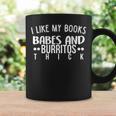 Books Babes Burritos Booklover Bookworm Single Thick Graphic Print Coffee Mug Gifts ideas Books Babes Burritos Booklover Bookworm Single Thick Graphic Print Coffee Mug Gifts ideas