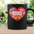 Books Book Reader Bookworm Teacher Valentine's Day Graphic Print Coffee Mug Gifts ideas