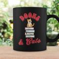 Books And Cats Book Lovers Cat Lovers Teacher Writer Graphic Print Coffee Mug Gifts ideas