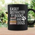 Books And Dogs Easily Distracted For Dog Mom Dog Dad Reader Graphic Print Coffee Mug Gifts ideas