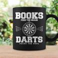 Books Feed The Brain Darts Feeds The Soul Graphic Print Coffee Mug Gifts ideas